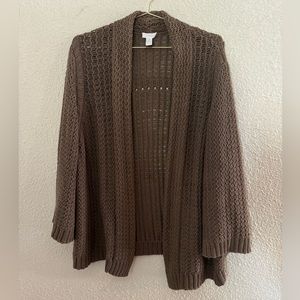 Chicos Cardigan cable knit size 3